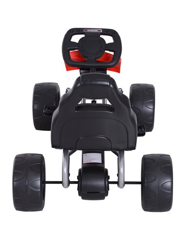 HOMCOM Kids Pedal Go Kart Ride-on, 80Lx49Wx50Hcm-Red/Black