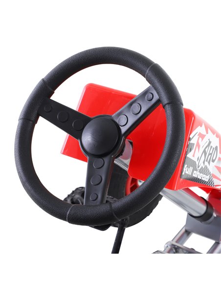 HOMCOM Pedal Go Kart Ride on Car Racing Style w/ Adjustable Seat Handbrake & Clutch in Red - pic 4567 | FastDaddyshop