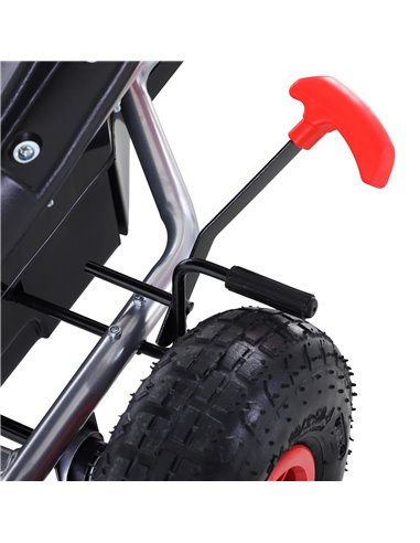 HOMCOM Pedal Go Kart Ride on Car Racing Style w/ Adjustable Seat Handbrake & Clutch in Red