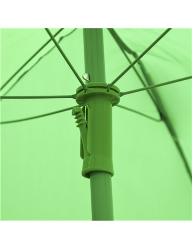 Outsunny Kids Folding Picnic Table and Chair Set Frog Pattern with Removable & Height Adjustable Sun Umbrella, Green 312-024GN