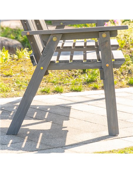 Outsunny 2-Seater Furniture Wooden Garden Bench Antique Loveseat Chair, Table Conversation Set for Yard, Lawn, Porch, Patio, Gre - pic 45723 | FastDaddyshop