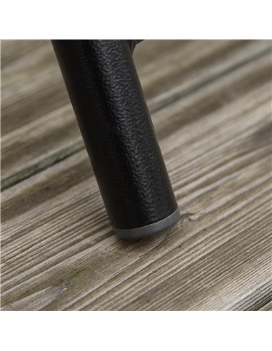 Outsunny 3 Piece Patio Furniture Bistro Set 2 Folding Chairs 1 Tempered Glass Table  Adjustable Backrest - Grey 84B-225GY