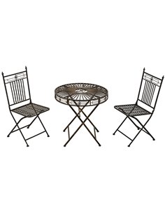 Outsunny 3 Piece Garden Outdoor Bistro Set, Bronze 84B-984