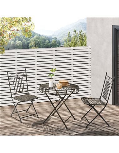 Outsunny 3 Piece Garden Outdoor Bistro Set, Bronze 84B-984