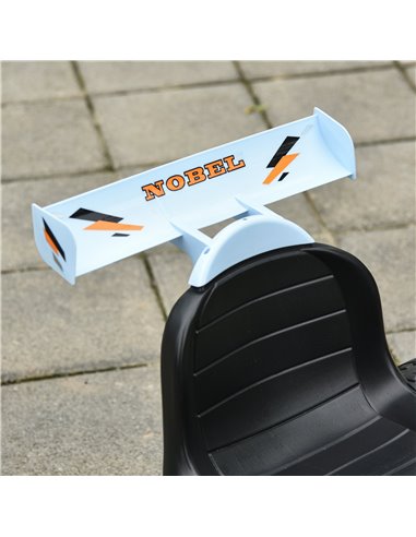 HOMCOM Kids Adjustable Seat PP Pedal Go-Kart Blue/Orange