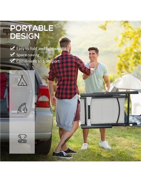 Outsunny Set of 2 Patio Folding Chairs w/ Adjustable Back, Garden Dining Chairs w/ Breathable Mesh Fabric Padded Seat, Backrest, - pic 46025 | FastDaddyshop
