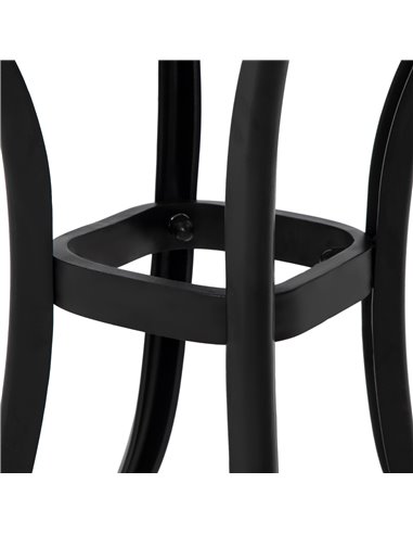 Outsunny Cast Aluminium Bistro Table, Outdoor Square Side Table with Umbrella Hole, Garden Table for Balcony, Poolside, Black 84