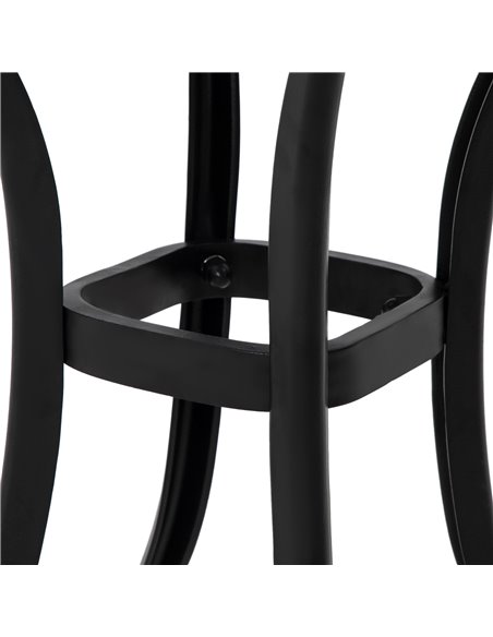 Outsunny Cast Aluminium Bistro Table, Outdoor Square Side Table with Umbrella Hole, Garden Table for Balcony, Poolside, Black 84 - pic 46038 | FastDaddyshop