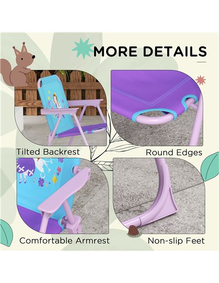 Outsunny Kids Picnic Table and Chair Set, Fairy Themed Outdoor Garden Furniture w/ Foldable Chairs, Adjustable Parasol 3E3-005V0 - pic 46064 | FastDaddyshop