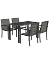 Outsunny Outdoor 5 Pieces Patio Dining Set, Grey 861-094V00GY