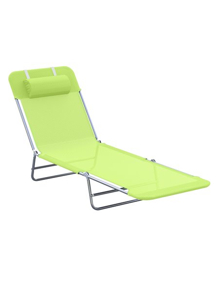 Outsunny Sun Bed Chair Garden Lounger Recliner, Green 01-0335 - pic 46147 | FastDaddyshop