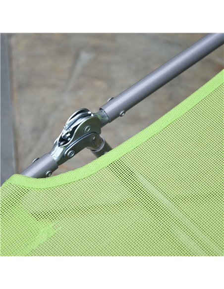 Outsunny Sun Bed Chair Garden Lounger Recliner Adjustable Back Relaxer Chair Furniture Green 01-0335 - pic 46154 | FastDaddyshop