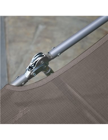 Outsunny Sun Bed Chair Garden Lounger Recliner Adjustable Back Relaxer Chair Furniture - Coffee 01-0337