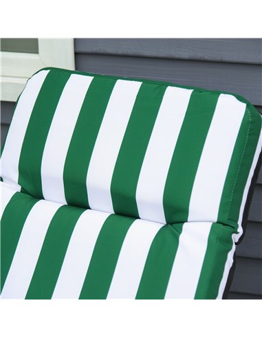 Outsunny Set of 2 Garden Patio Outdoor Sun Recliners Loungers Folding Foldable Multi Position Relaxers Chairs with Cushions Fire