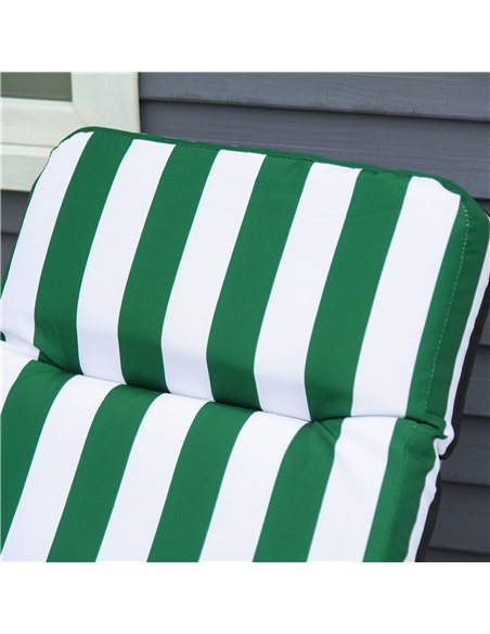 Outsunny Set of 2 Garden Patio Outdoor Sun Recliners Loungers Folding Foldable Multi Position Relaxers Chairs with Cushions Fire - pic 46181 | FastDaddyshop
