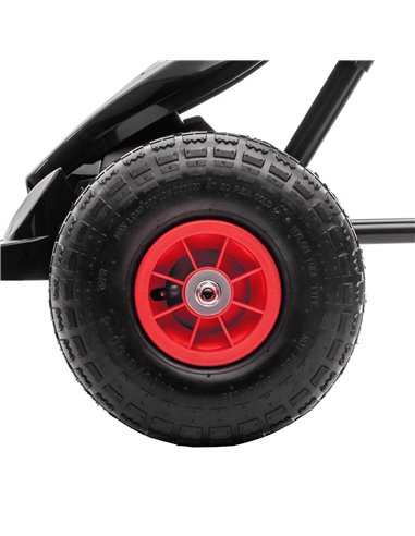 HOMCOM Children Pedal Go Kart, Racing Go Cart with Adjustable Seat, Inflatable Tyres, Shock Absorb, Handbrake, for Boys and Girl