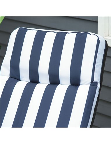 Outsunny Set of 2 Garden Patio Outdoor Sun Recliners Loungers Folding Foldable Multi Position Relaxers Chairs with Cushions Fire