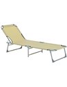 Outsunny Portable Adjustable Lounger, Oxford Cloth, Beige A20-028CW
