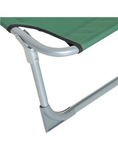 Outsunny Portable Adjustable Lounger,Oxford Cloth-Green A20-028GN