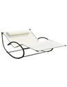 Outsunny Texteline Double Lounger With Pillow - Beige 84A-027