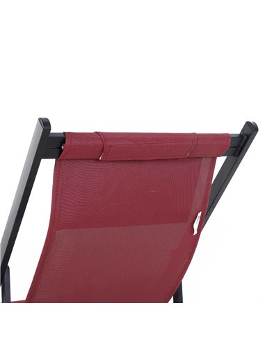 Outsunny Set of 2 Folding Garden Beach Deck Chairs Deckchairs Seaside Folding Garden Patio Lounger, Red 84B-342V70WR