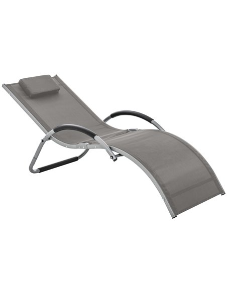 Outsunny Ergonomic Lounger Chair Portable Armchair, Khaki 84B-572V70 - pic 46246 | FastDaddyshop