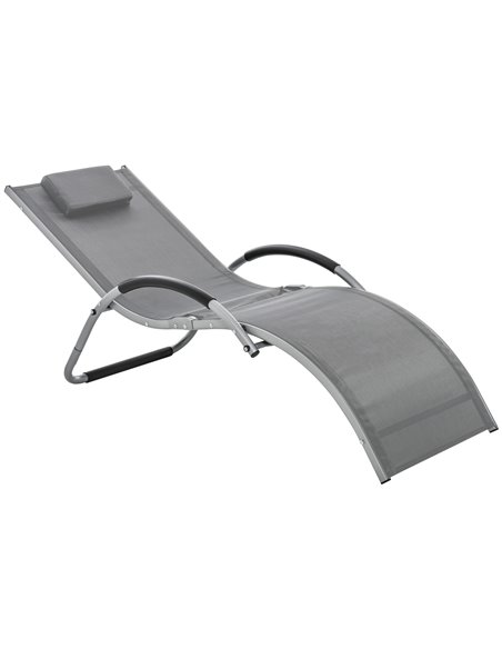 Outsunny Ergonomic Lounger Chair Portable Armchair, Dark Grey 84B-572V70CG - pic 46264 | FastDaddyshop