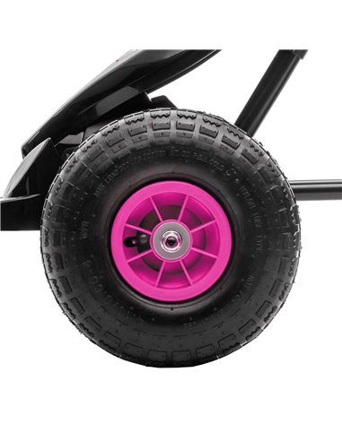 HOMCOM Children Pedal Go Kart, Racing Go Cart with Adjustable Seat, Inflatable Tyres, Shock Absorb, Handbrake, for Boys and Girl