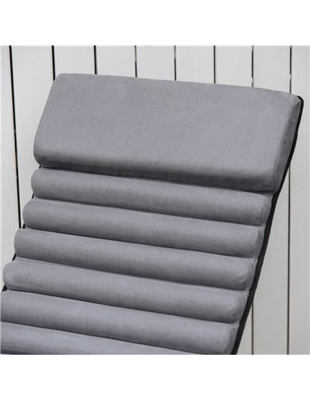Outsunny Orbital Rocking Chair Folding Lounger Anti-drop with Mat Removable Design 2 in 1 145x74x86cm Black Grey 84A-159 - pic 46289 | FastDaddyshop