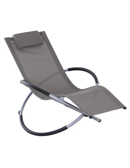 Outsunny Outdoor Orbital Lounger Zero Gravity Foldable Rocking Chair, Grey 84A-079GY - pic 46291 | FastDaddyshop