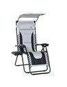 Outsunny Zero Gravity Folding Lounger Chair, Grey 84B-781V70