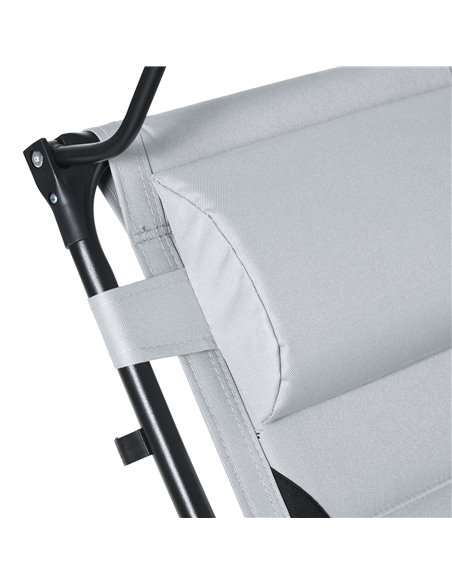 Outsunny Zero Gravity Lounger Chair, Folding Reclining Patio Chair with Shade Cover, Cup Holder and Headrest for Poolside, Campi - pic 46335 | FastDaddyshop
