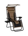 Outsunny Zero Gravity Folding Lounger Chair, Brown 84B-781V70CF