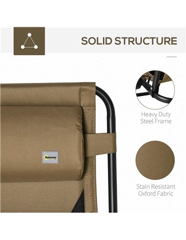 Outsunny Zero Gravity Chair, Folding Recliner, Patio Lounger with Cup Holder, Adjustable Backrest, Padded Pillow for Outdoor, Pa