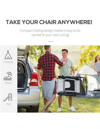 Outsunny Zero Gravity Chair, Folding Recliner, Patio Lounger with Cup Holder, Adjustable Backrest, Padded Pillow for Outdoor, Pa