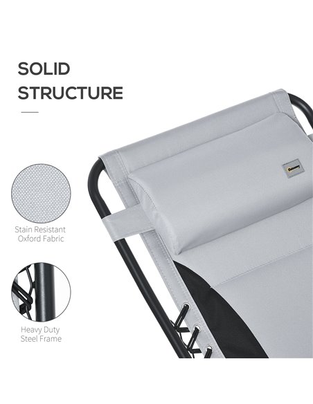 Outsunny Zero Gravity Chair, Folding Recliner, Patio Lounger with Cup Holder, Adjustable Backrest, Padded Pillow for Outdoor, Pa - pic 46359 | FastDaddyshop