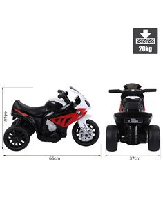 HOMCOM Electric Motorbike for Kids Ride on BMW Motorbike W/Headlights and Music, 6 V-Red 2
