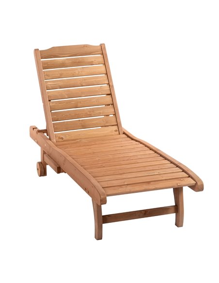Outsunny Outdoor Wooden Lounger Chair, Sun Bed, Red Brown 84B-164 - pic 46399 | FastDaddyshop