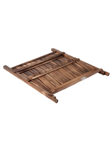Outsunny Wooden Folding Flower Pot Stand 3 Tier Garden Planter Display Ladder Gardener Storage Shelves Rack Herb Holder (80L x 3