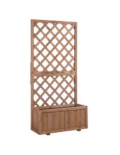 Outsunny Garden Wooden Pine Trough Planter, Orange 845-127