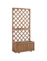 Outsunny Garden Wooden Pine Trough Planter, Orange 845-127