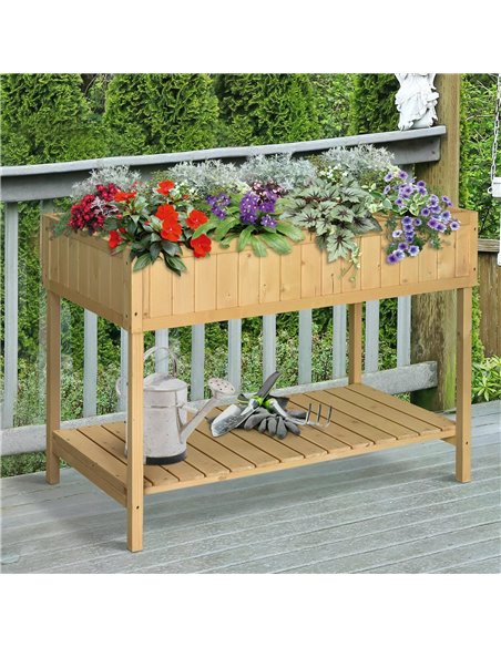 Outsunny Garden Wooden Planters, Flower Box Raised, Oak Tone 845-238V01 - pic 46562 | FastDaddyshop