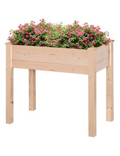 Outsunny Garden Wooden Planters, Rectangular Raised Bed, 845-239V01