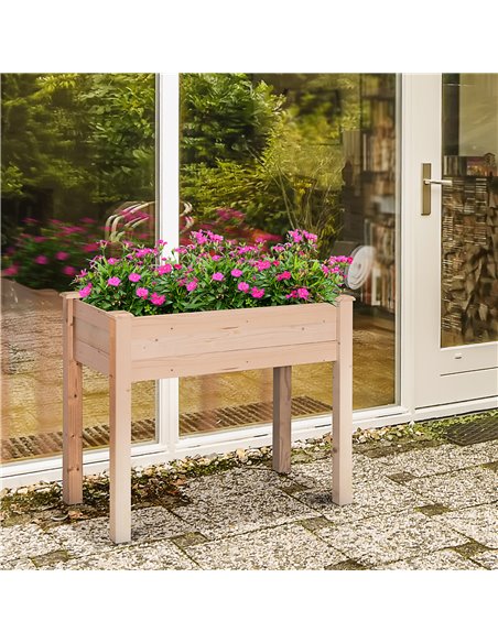 Outsunny Garden Wooden Planters, Rectangular Raised Bed, 845-239V01 - pic 46571 | FastDaddyshop