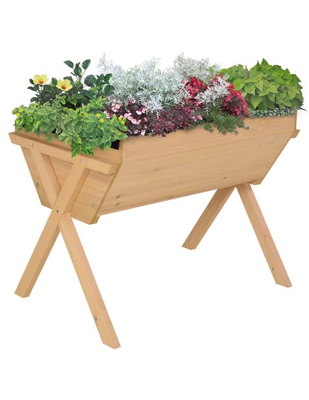 Outsunny Wooden Planter Raised Bed Container Garden Plant Stand, 845-288 - pic 46579 | FastDaddyshop