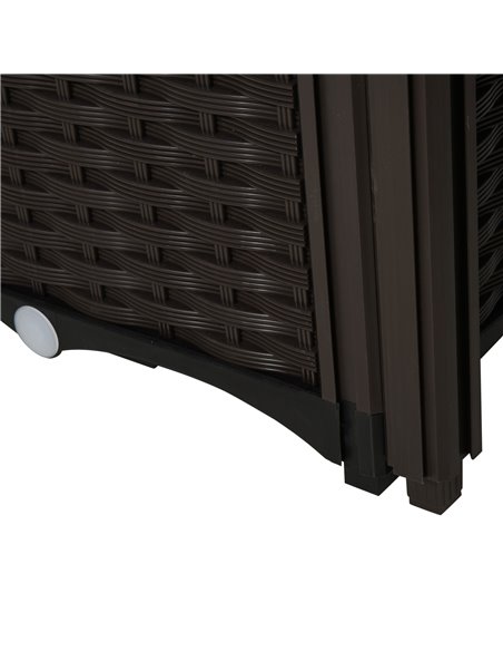 Outsunny Set of 4 Garden Raised Bed Elevated Patio Flower Plant Planter Box PP Vegetables Planting Container, Brown 845-290V02 - pic 46596 | FastDaddyshop