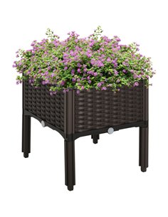 Outsunny Garden Raised Bed Elevated Patio Flower Plant, 845-290