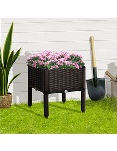 Outsunny Garden Raised Bed Elevated Patio Flower Plant, 845-290 2