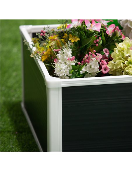 Outsunny Garden Raised Bed Planter Grow Containers for Outdoor Patio Plant Flower Vegetable Pot PP 60 x 60 x 30 cm 845-452 - pic 46630 | FastDaddyshop