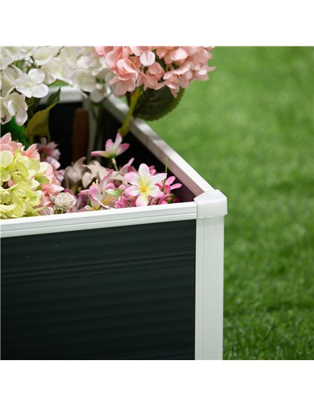 Outsunny Garden Raised Bed Planter Grow Containers for Outdoor Patio Plant Flower Vegetable Pot PP 60 x 60 x 30 cm 845-452 - pic 46631 | FastDaddyshop
